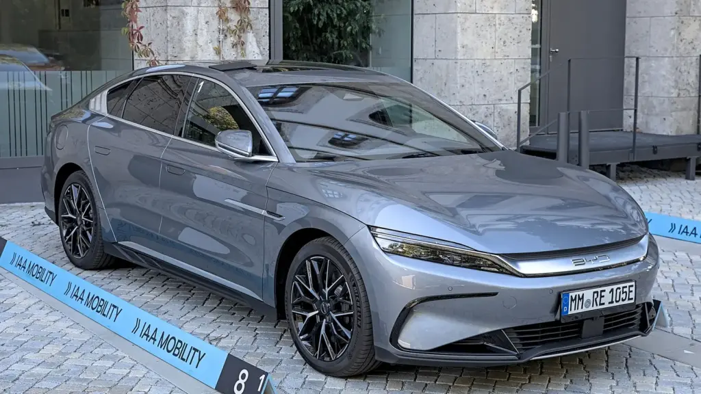 BYD Han EV sedan at IAA 2023