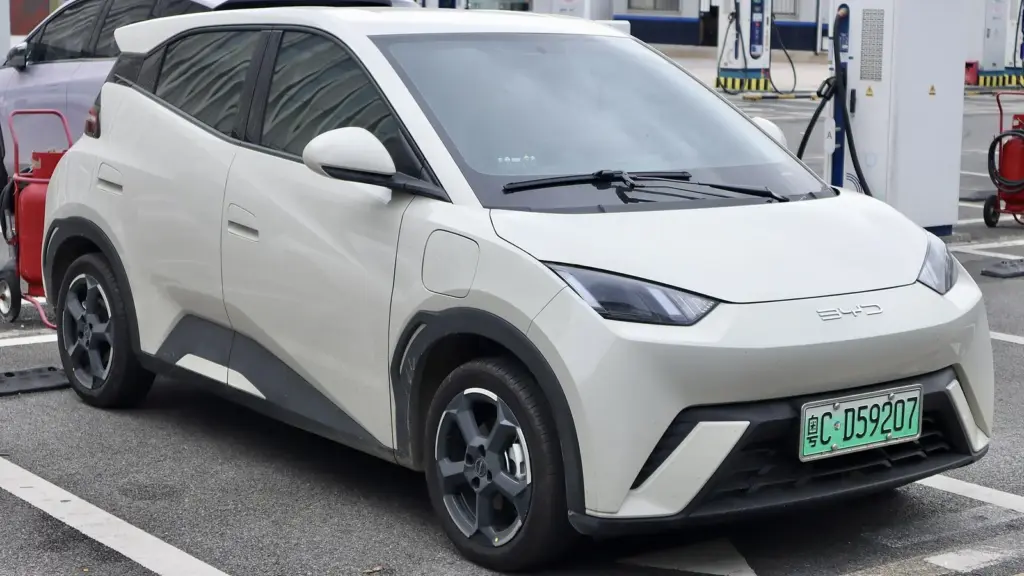 BYD Seagull small electric hatchback, sold in Europe as the Dolphin Surf, front view