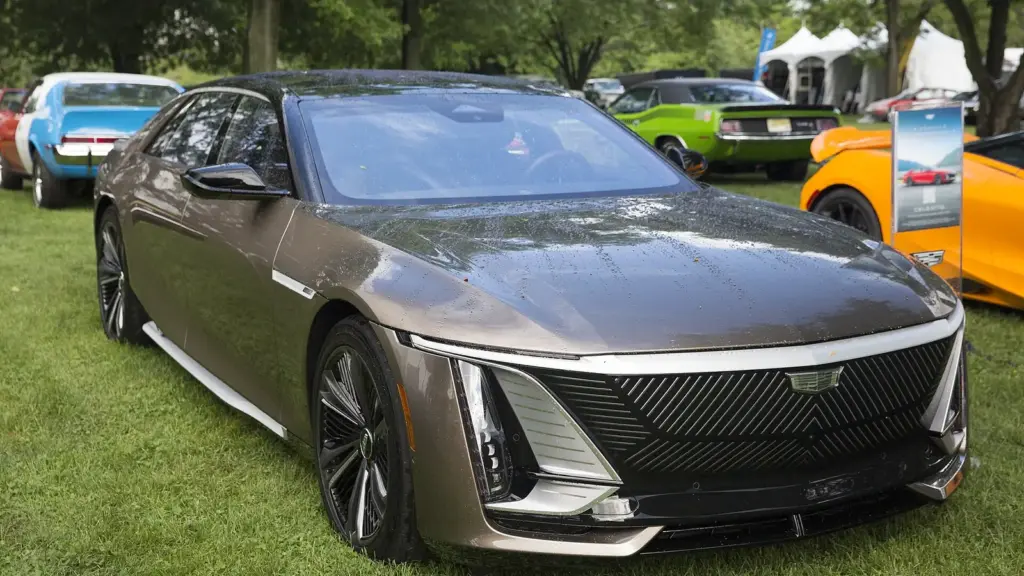 Cadillac Celestiq electric sedan on display at the 2025 Greenwich Concours d'Elegance
