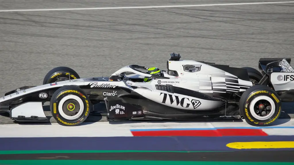 Sergio Perez driving the No. 11 Cadillac MAC-26 at the 2026 Austrian Grand Prix