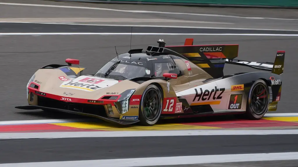 No. 12 Cadillac Hertz Team Jota V-Series.R at Raidillon during the 2026 6 Hours of Spa-Francorchamps