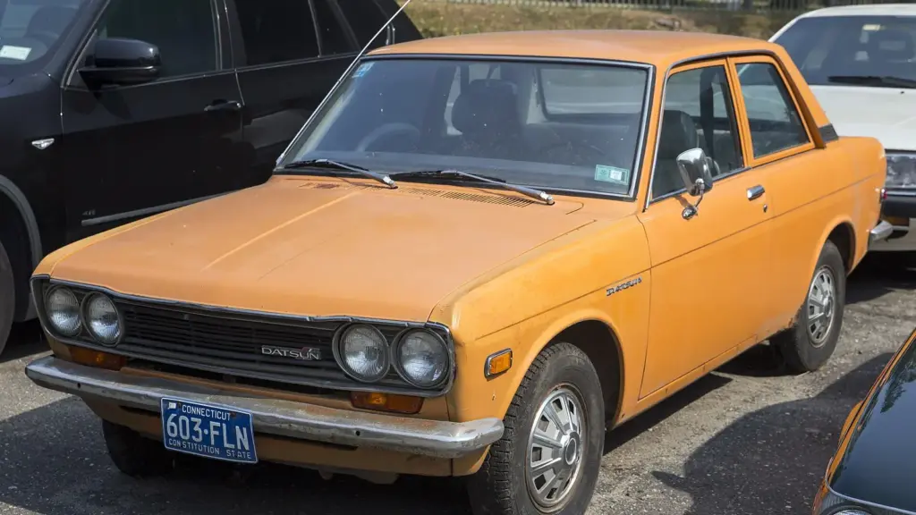 Datsun 510 two-door sedan in Mexican Orange