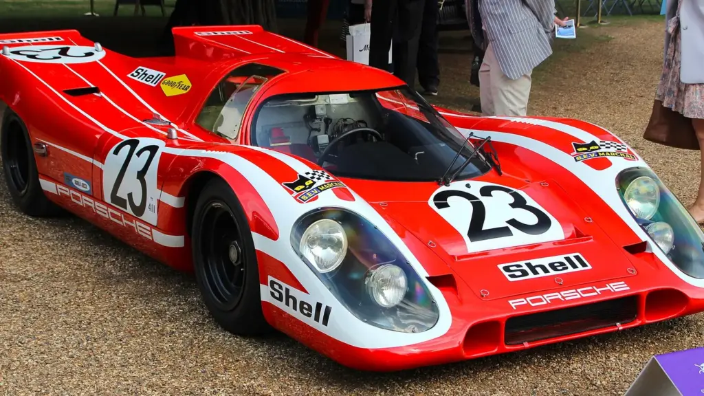 Red Porsche 917 K endurance racing car