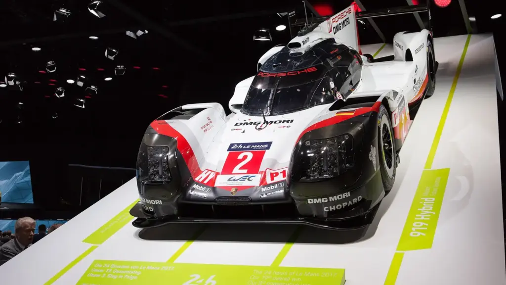 Porsche 919 Hybrid No. 2, winner of the 2017 24 Hours of Le Mans, at IAA 2017