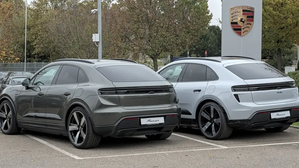 Electric Porsche Macan of the second generation in Filderstadt, Germany