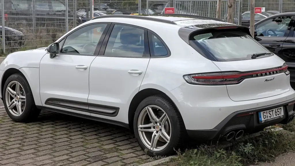 Gas-powered Porsche Macan T of the first generation in Filderstadt, Germany