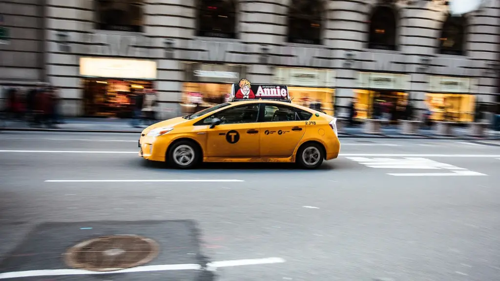 Hybrid taxi on a New York City street