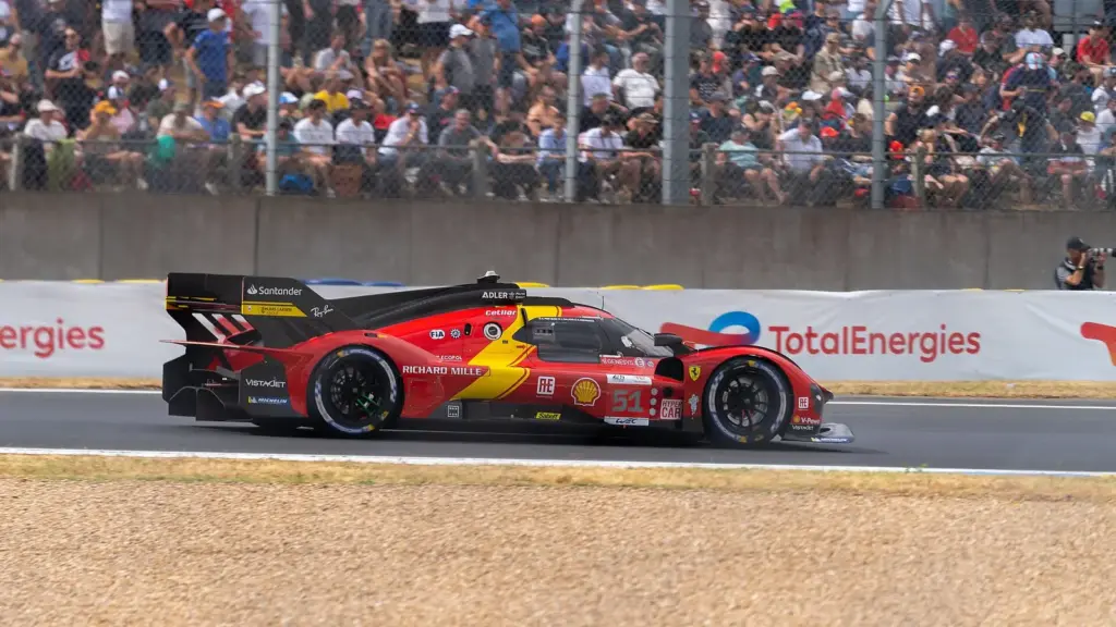 Ferrari 499P Hypercar racing at the 24 Hours of Le Mans