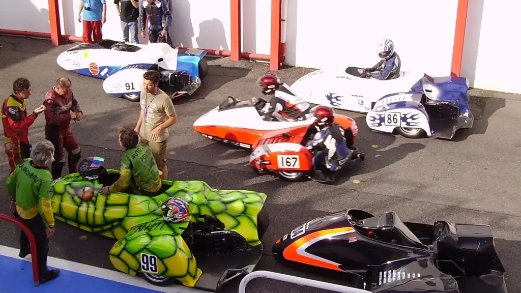 Racing sidecars at Circuit de Nevers Magny-Cours in France
