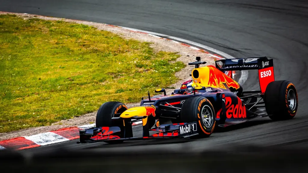 Max Verstappen driving a Red Bull Formula 1 car at Circuit Zandvoort in the Netherlands