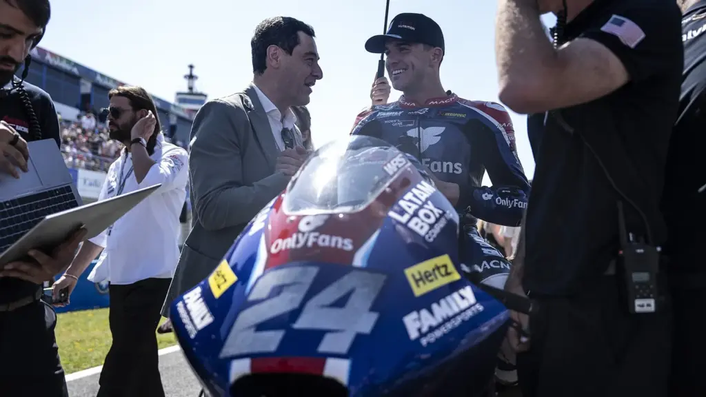 MotoGP rider at the Spanish motorcycle Grand Prix at Circuito de Jerez