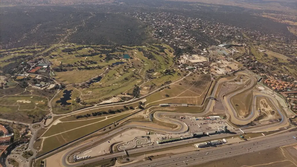Aerial view of Circuito del Jarama north of Madrid