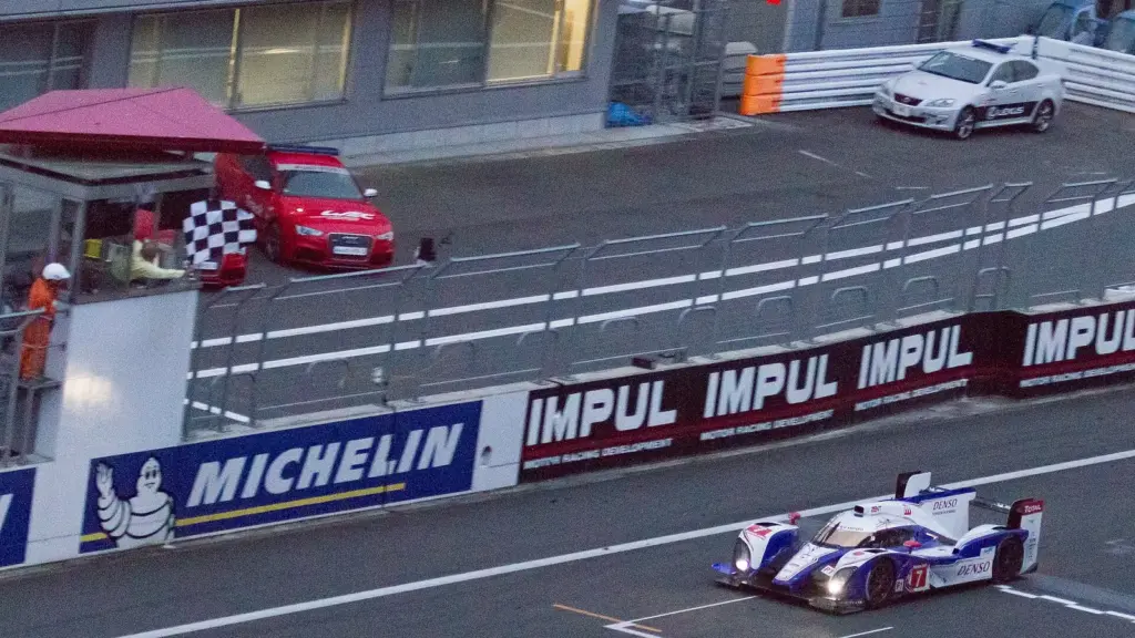 Toyota prototype celebrating victory at the 6 Hours of Fuji at Fuji Speedway