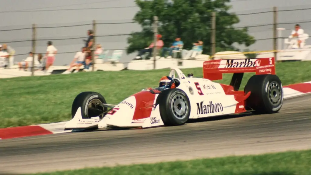IndyCar driver Emerson Fittipaldi in the Keyhole at Mid-Ohio Sports Car Course