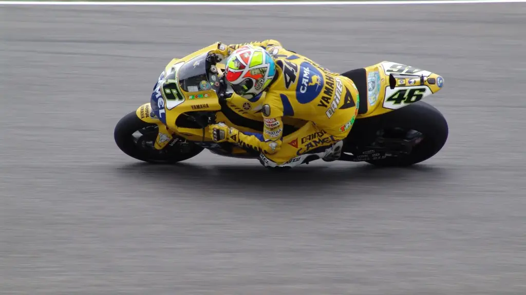 Valentino Rossi riding in the Italian motorcycle Grand Prix at Mugello