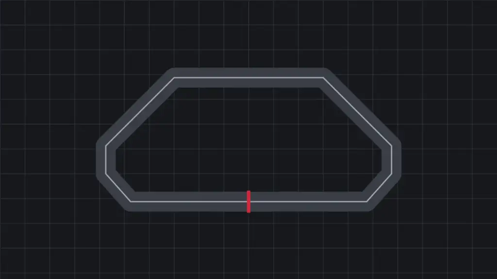 Track outline of Óvalo Aguascalientes México, a tri-oval in Aguascalientes, Mexico