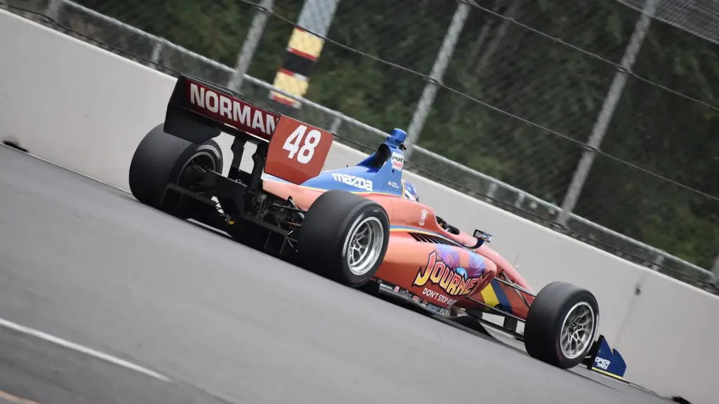 Open-wheel race car at Portland International Raceway in Oregon