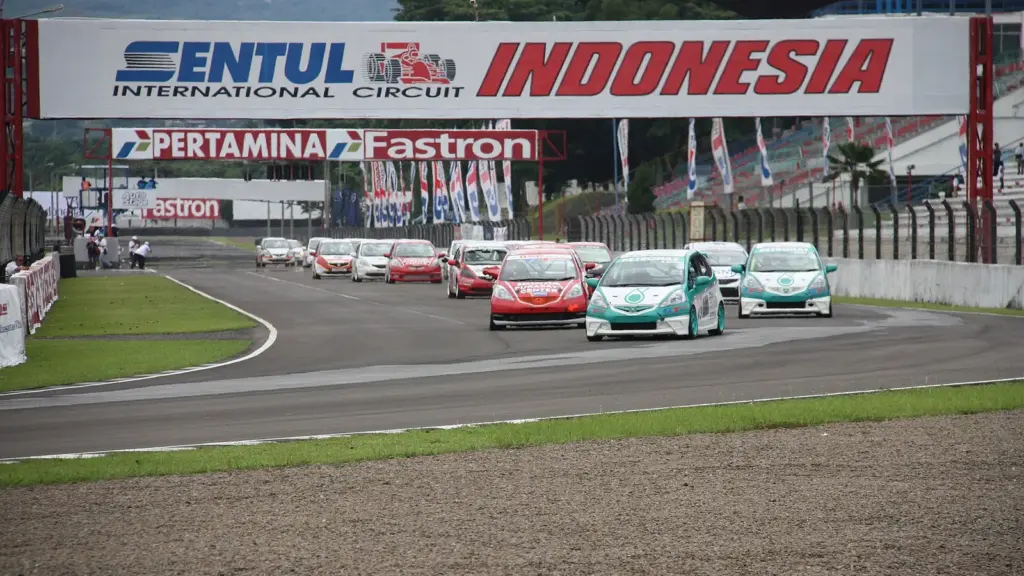 Race cars at Sentul International Circuit near Jakarta