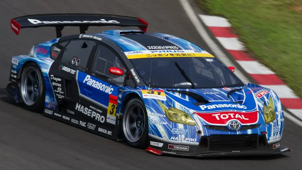 Toyota Prius GT racing in Super GT at Sportsland SUGO