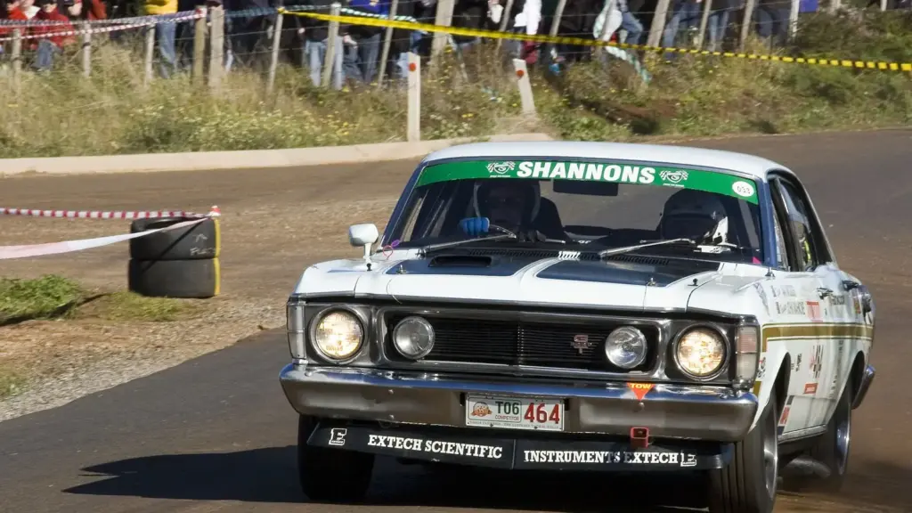 A Ford XW Falcon competing in Targa Tasmania in 2006
