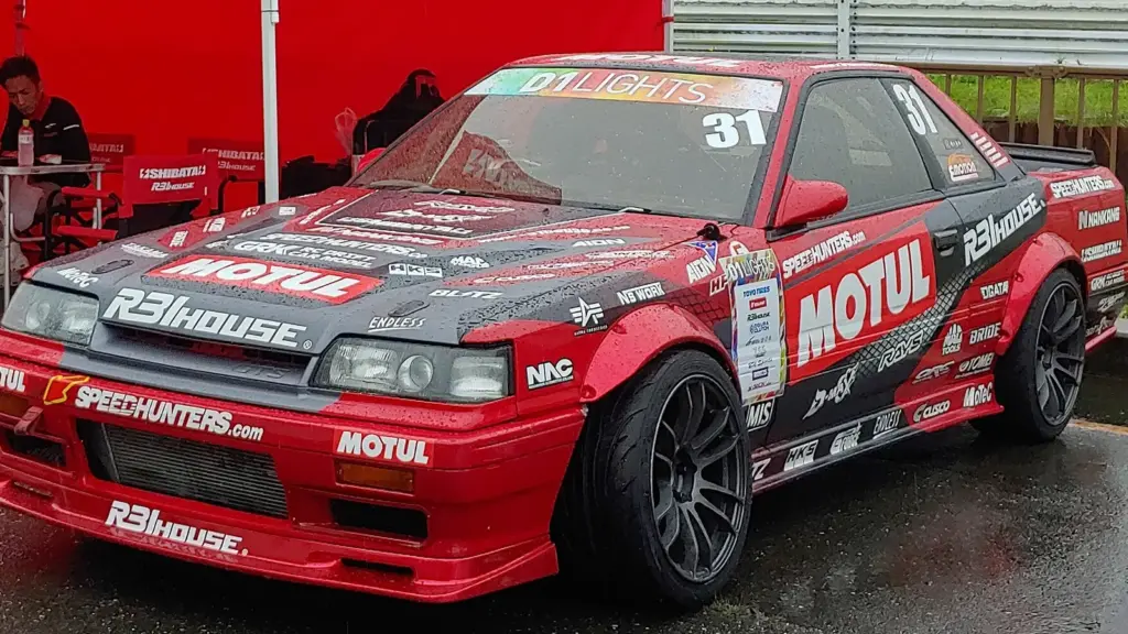 Nissan Skyline drift car at Tsukuba Circuit in Ibaraki, Japan