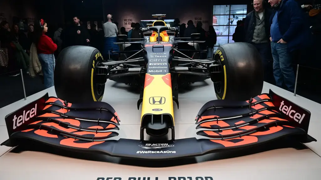 Red Bull-Honda RB16B from the 2021 season at the Formula 1 Exhibition in London