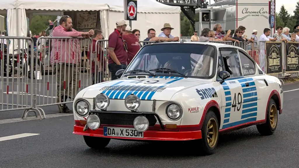 White Škoda 130 RS coupe at Classic Days 2022