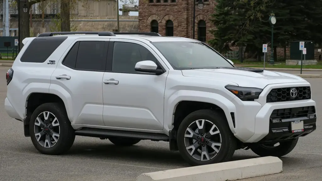 2025 Toyota 4Runner TRD Sport in Wind Chill Pearl, photographed in Ontario, Canada