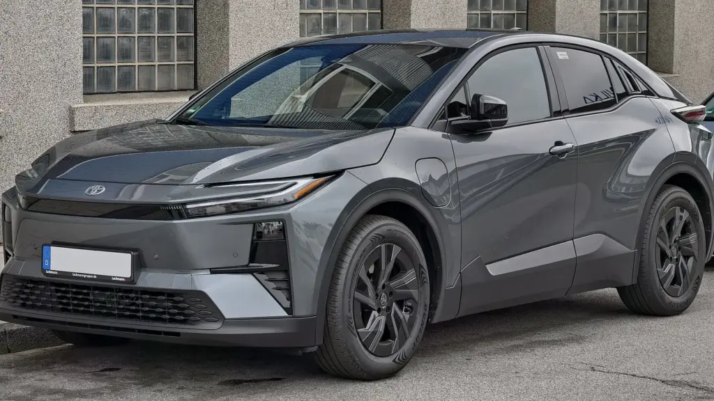 Grey Toyota C-HR+ electric SUV, sold as the C-HR in North America
