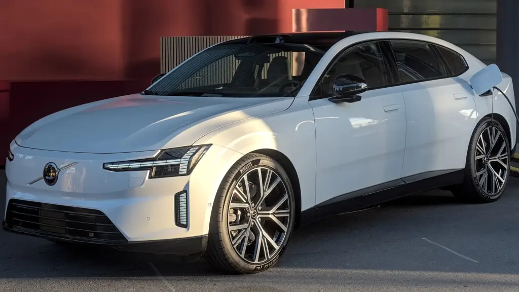 Volvo ES90 electric saloon on display at Auto Zürich 2025