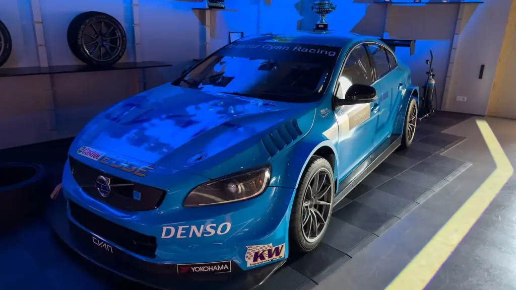 Volvo S60 Polestar TC1, the 2017 World Touring Car Championship car, on display at World of Volvo