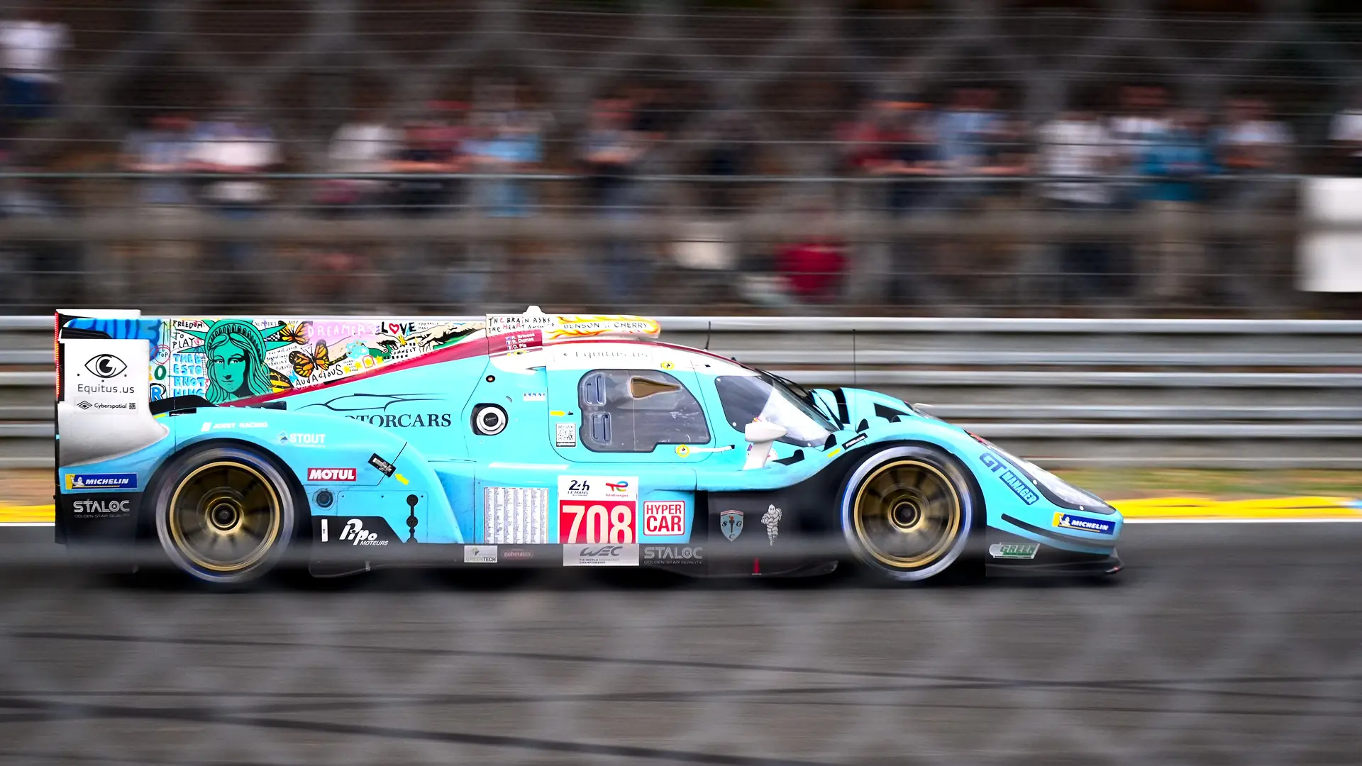 Cars racing at the 2023 24 Hours of Le Mans