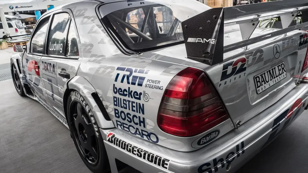 Klaus Ludwig’s 1994 AMG Mercedes C-Class DTM car at the Norisring in 2018