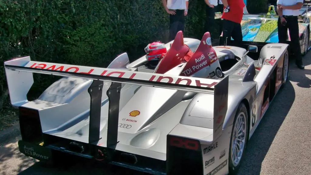 The 2006 Le Mans-winning No. 8 Audi R10 TDI at the 2009 Goodwood Festival of Speed