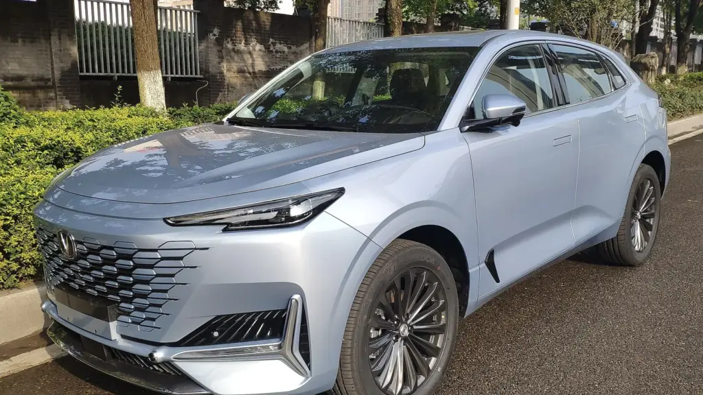 Silver Changan UNI-K midsize SUV parked by a road