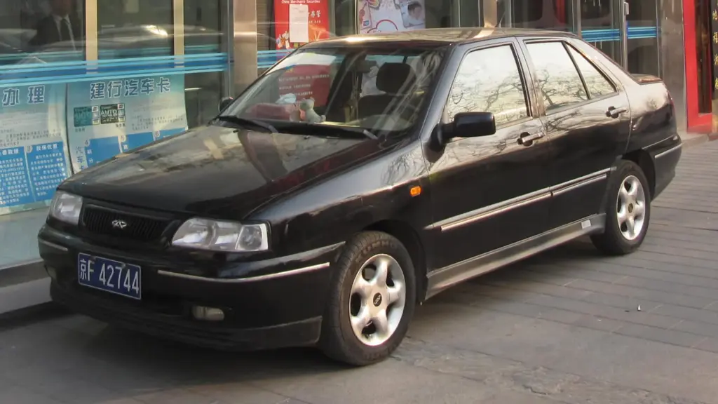 Black Chery Fengyun (Windcloud) sedan, the first Chery car