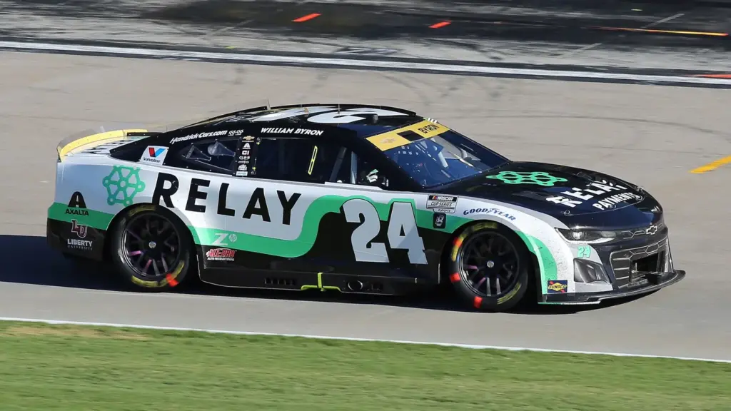 William Byron's No. 24 Hendrick Motorsports Chevrolet at Las Vegas Motor Speedway in fall 2025