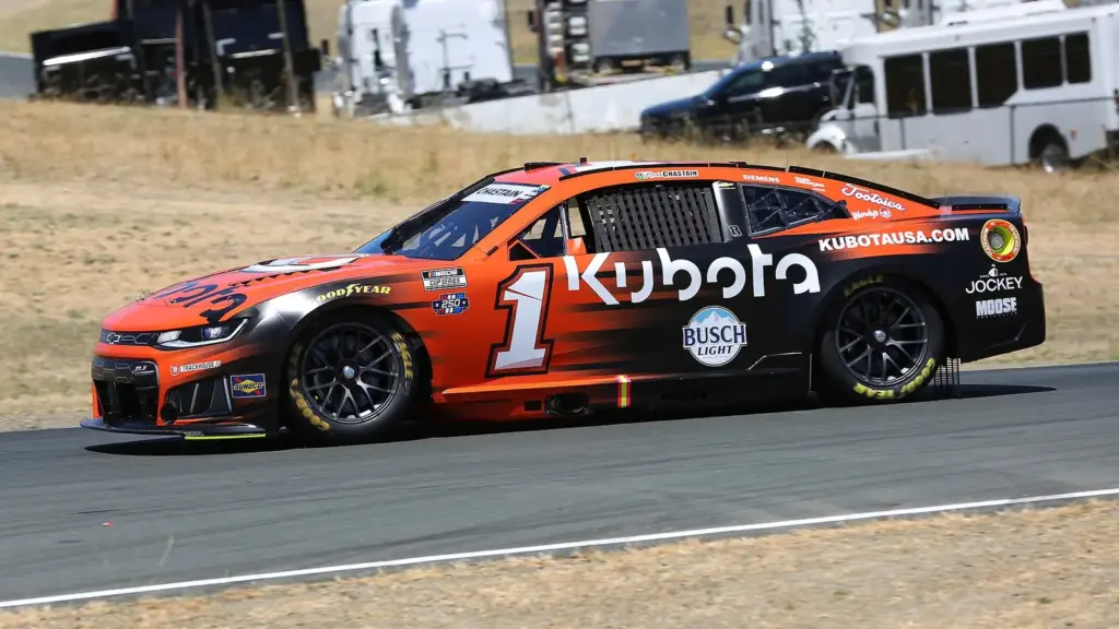 Ross Chastain's No. 1 Trackhouse Racing Chevrolet Camaro at Sonoma Raceway in 2026