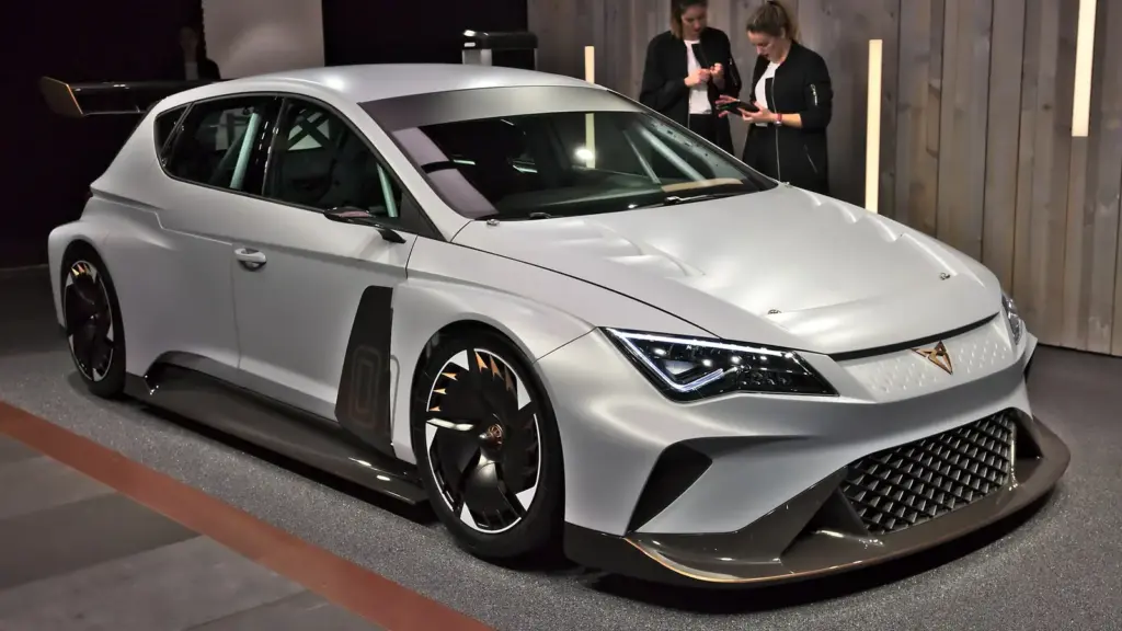 Cupra e-Racer electric touring car at the 2018 Geneva Motor Show