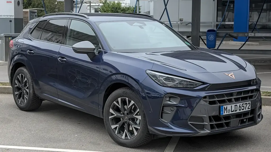 Blue Cupra Terramar compact SUV