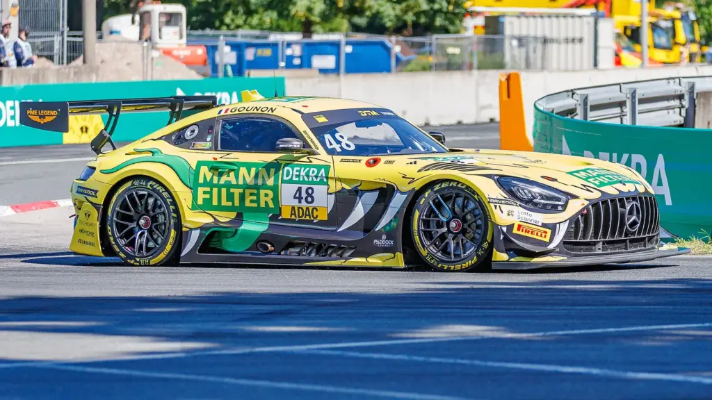 Jules Gounon’s Mercedes-AMG GT3 at the Norisring during the 2026 DTM season