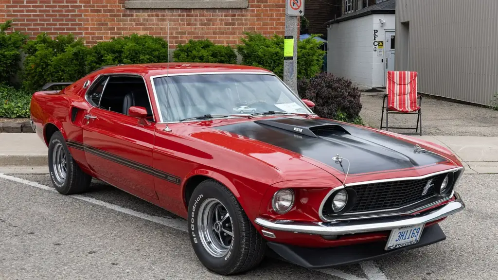 1969 Ford Mustang Mach 1 at the Blenheim Classics Auto Show in Ontario