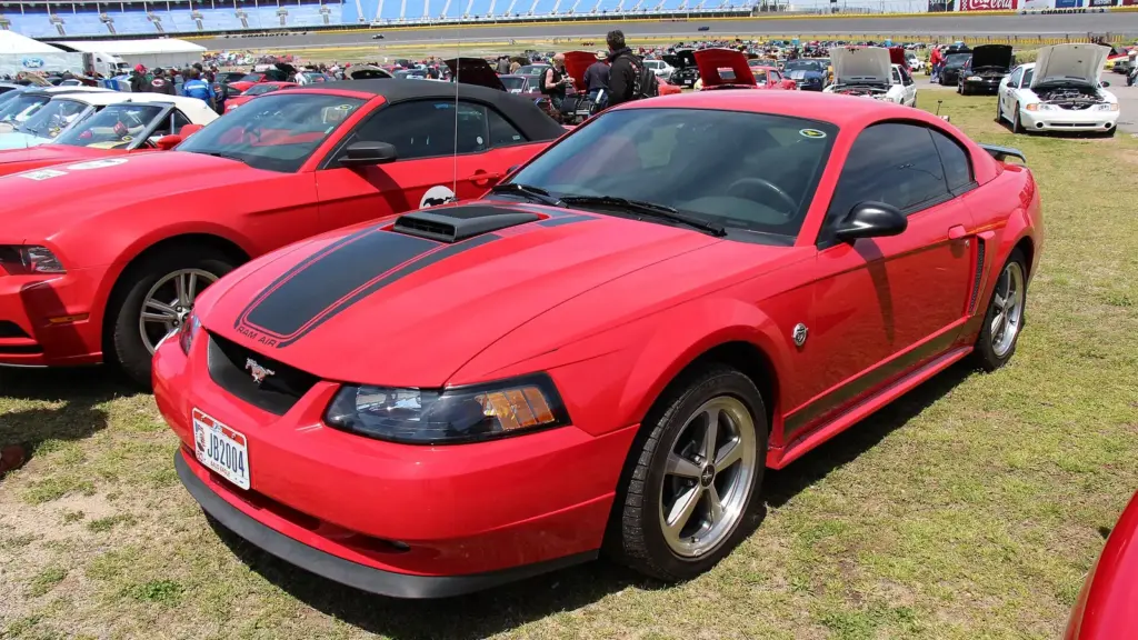 2003 Ford Mustang Mach 1 coupe in Torch Red
