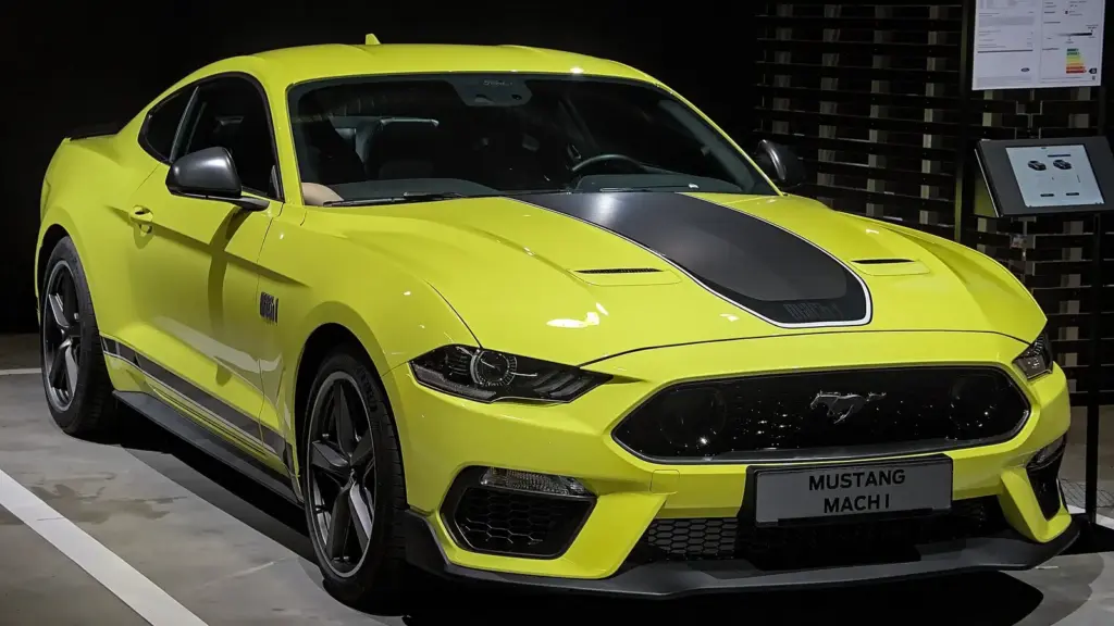 Ford Mustang Mach 1, S550 generation, on display at Auto Zürich 2021