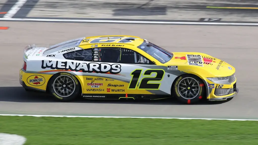 Ryan Blaney's No. 12 Team Penske Ford Mustang at Las Vegas Motor Speedway in 2026