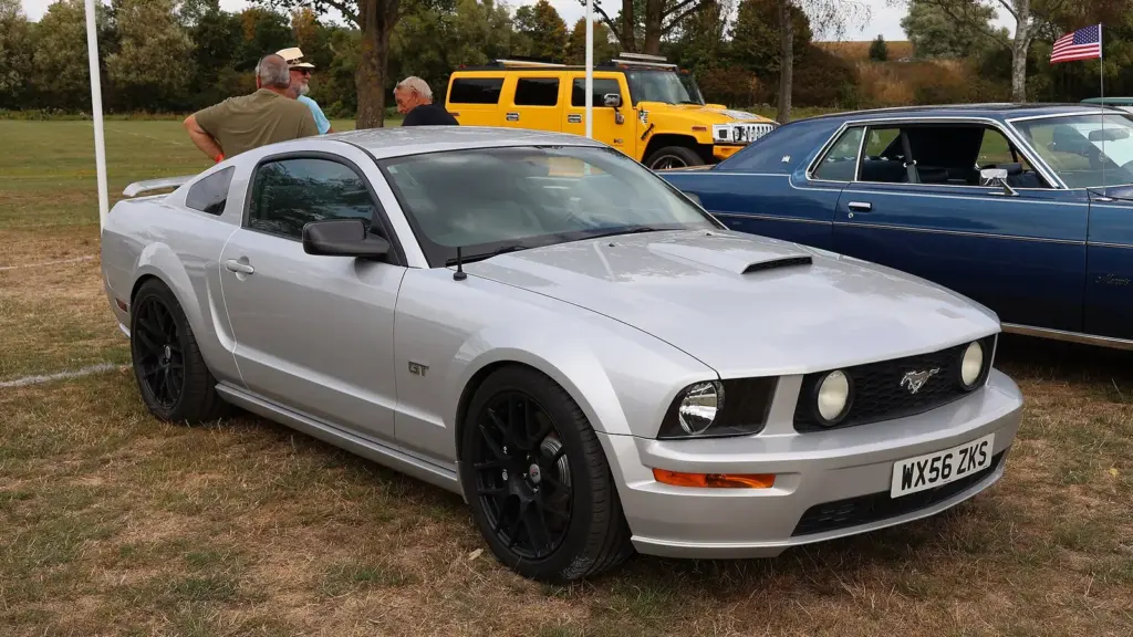 2007 Ford Mustang GT coupe, S197 generation, at the Bristol American Classic Car Show