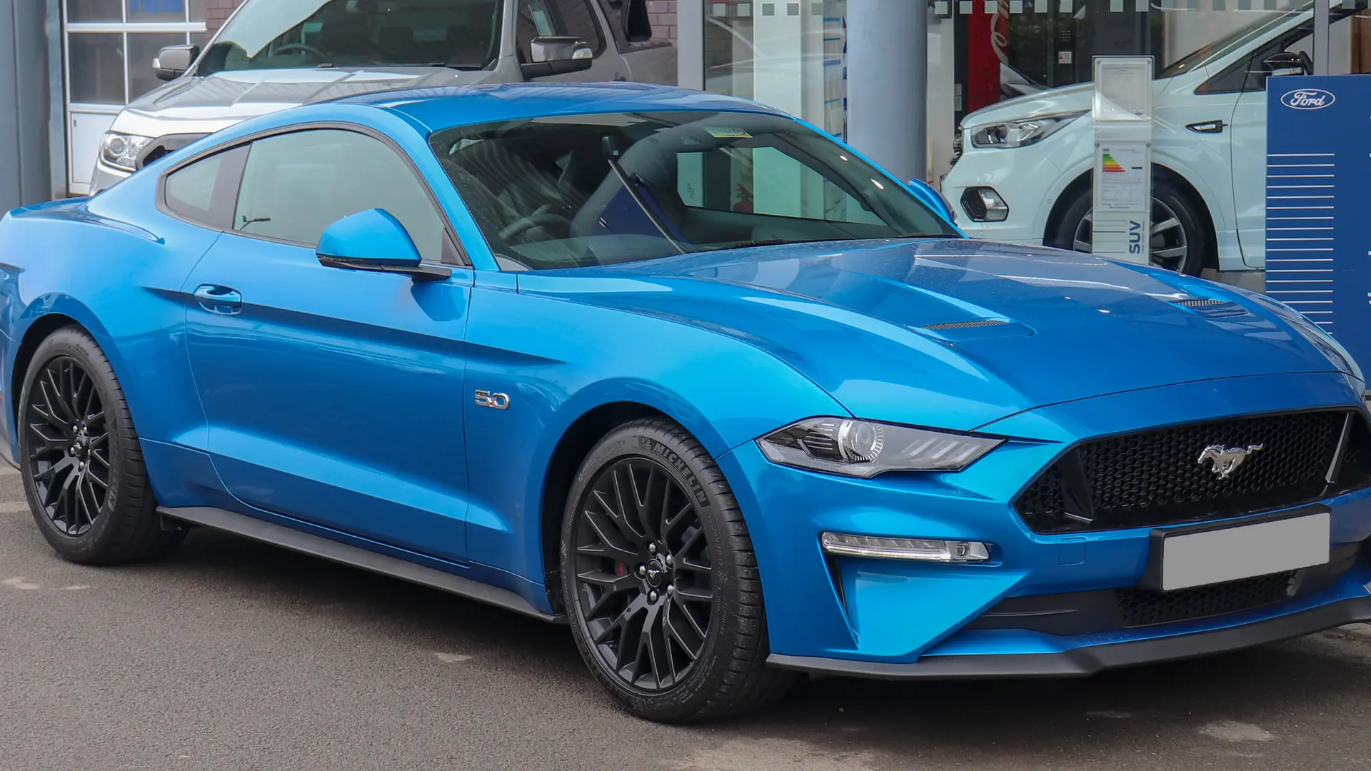 2019 Ford Mustang GT 5.0, facelifted S550, photographed in Leamington Spa