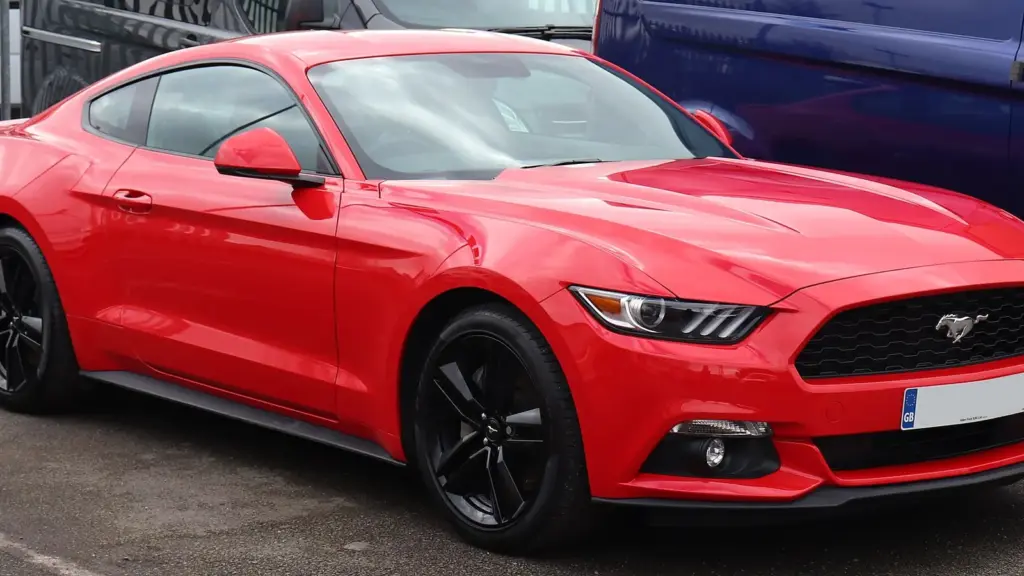 2017 Ford Mustang EcoBoost 2.3, pre-facelift S550, front view