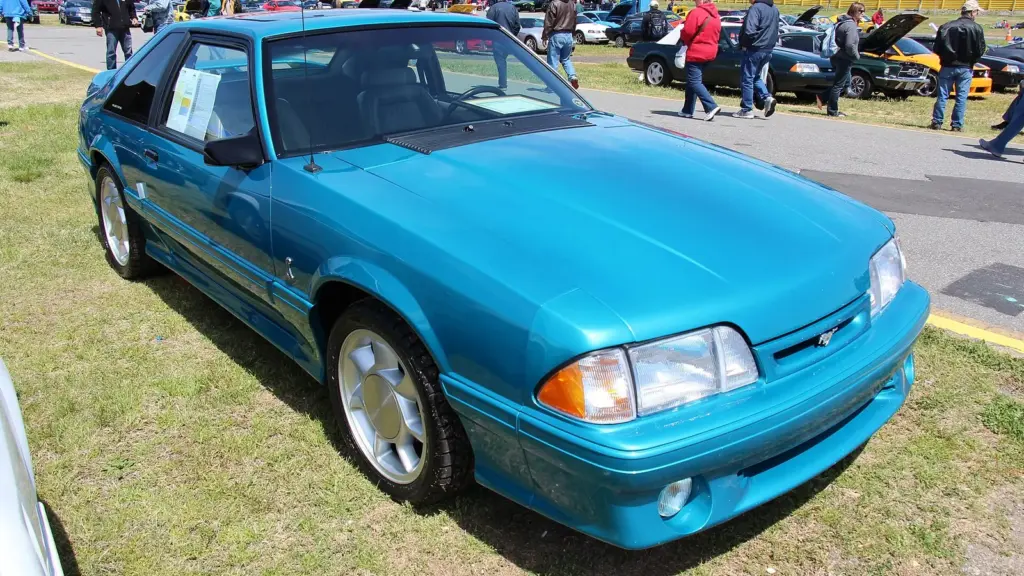 1993 Ford Mustang SVT Cobra hatchback in teal