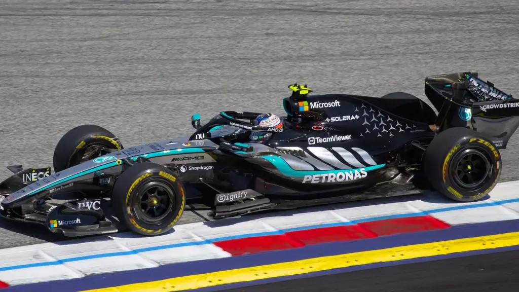 Kimi Antonelli in the No. 12 Mercedes W17 at the 2026 Austrian Grand Prix